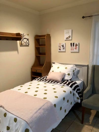 Cozy private room with simple decor