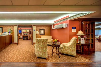 Cozy common area with seating and decor