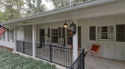 Front porch of a senior living facility