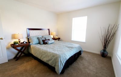 Cozy bedroom in a senior apartment