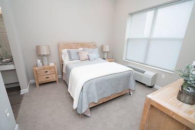Cozy private resident room with modern decor