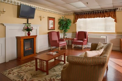 Cozy common area with comfortable seating and decor