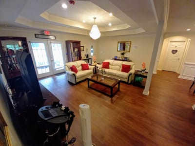 Common area with seating and decor