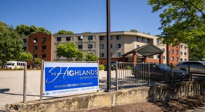 Exterior view of Highlands assisted living facility