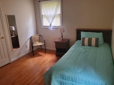 Cozy bedroom interior in a personal care home