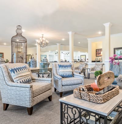 Comfortable seating in the facility common area