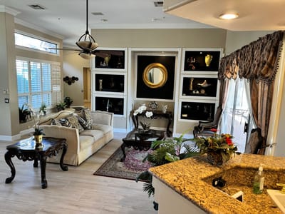 Common area with elegant furniture and decor