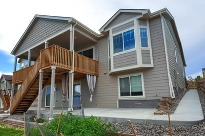 Exterior view of a residential building with a porch
