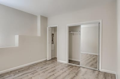 Bright interior view of a resident room