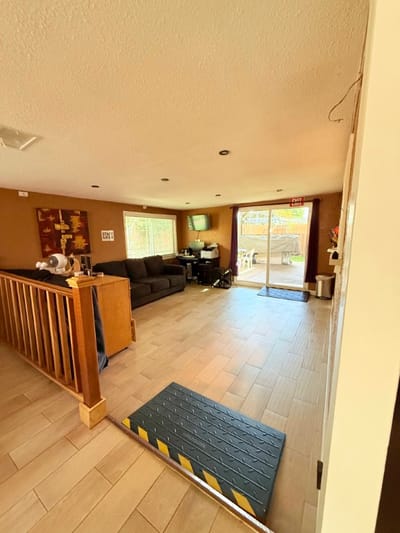 Interior view of a cozy living area in a care home