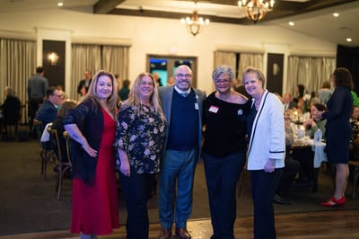 Group of staff members at a celebration event