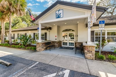 Entrance of Cottages at Belleair nursing facility