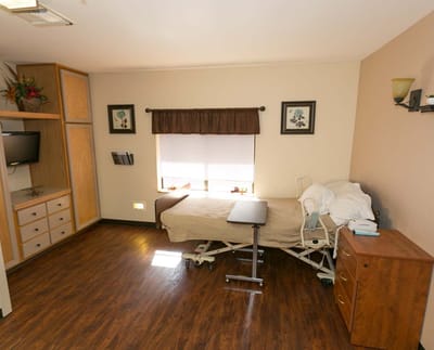 Interior view of a private resident room