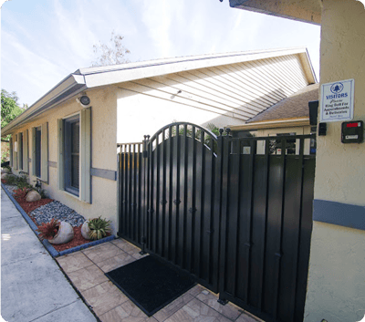 Entrance gate of Mama Llama Assisted Living facility