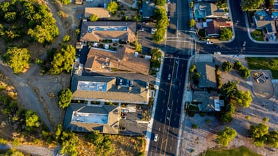 Aerial view of Milan Villa Senior Living campus