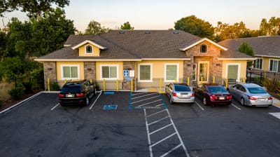 Exterior view of Milan Villa Senior Living facility