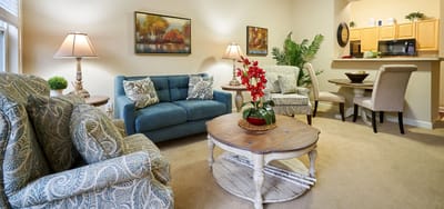 Cozy interior of a living space with comfortable seating