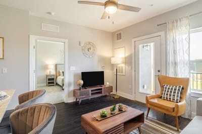 Bright and welcoming interior of a living space