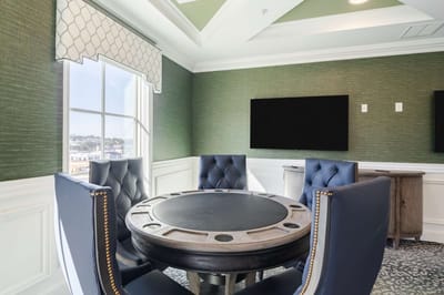 Interior view of a well-decorated meeting room