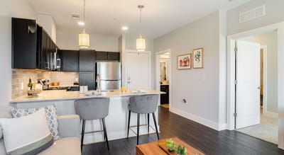 Modern kitchenette in a resident apartment