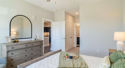 Cozy interior of a private resident room