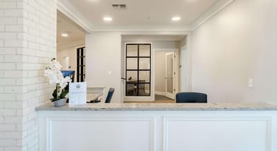 Reception area of a senior living facility