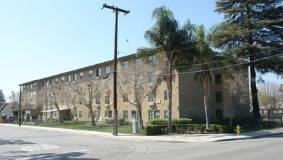 Exterior view of a senior living facility building