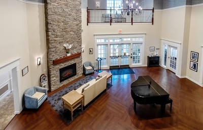 Interior view of a welcoming lobby area
