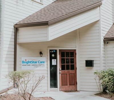 Exterior view of BrightStar Care facility entrance
