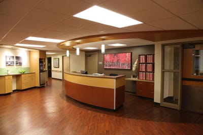 Reception area in a senior living facility