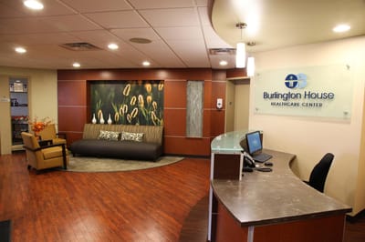 Interior lobby area of Burlington House Healthcare Center