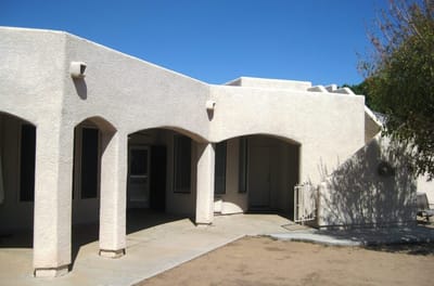 Exterior view of a facility entrance