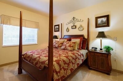Cozy private bedroom with elegant decor