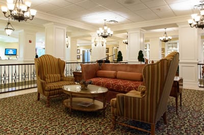 Cozy seating area in a common lounge