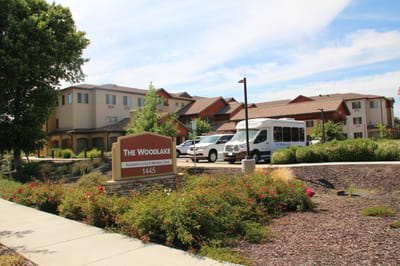 Exterior view of The Woodlake Assisted Living facility