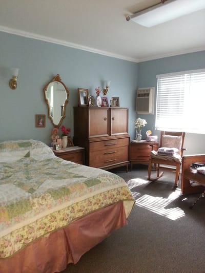 Cozy private resident room with sunlight