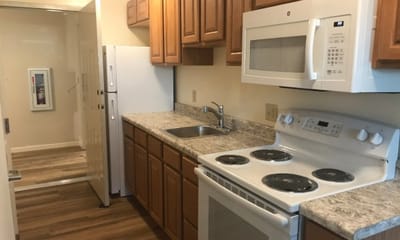 Interior view of a small kitchen area