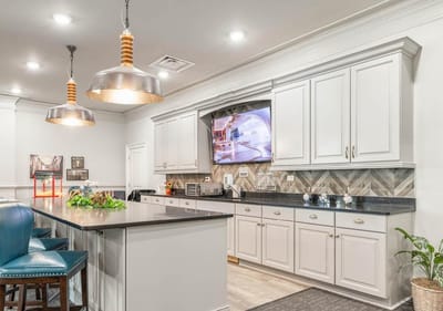 Modern kitchen in a senior living facility