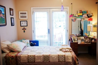 Cozy interior of a resident's room with personal touches