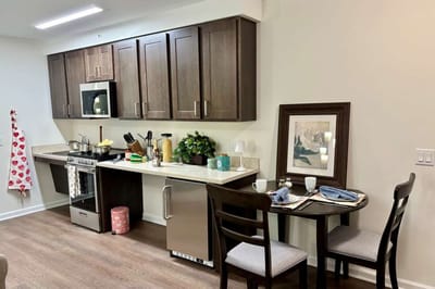 Cozy kitchen area in a resident unit