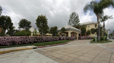 Exterior view of Villa Pacifica Senior Community entrance