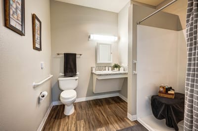 Clean bathroom interior with modern fixtures