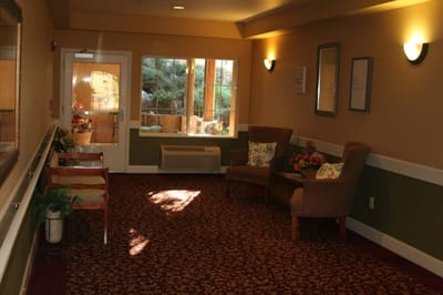 Cozy common area with seating and natural light