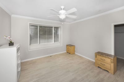 Simple interior of a private resident room