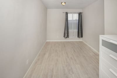 Empty resident room with natural light and neutral colors