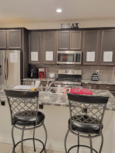Interior view of a kitchen in a senior living facility