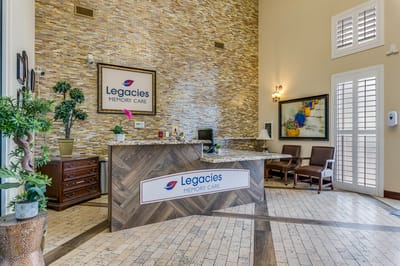 Reception area of Legacies Memory Care facility