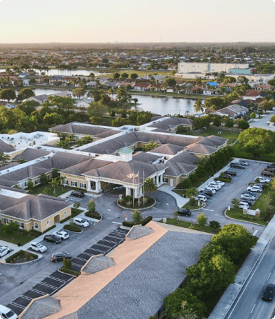 Aerial view of Kendall Lakes Health and Rehabilitation Center