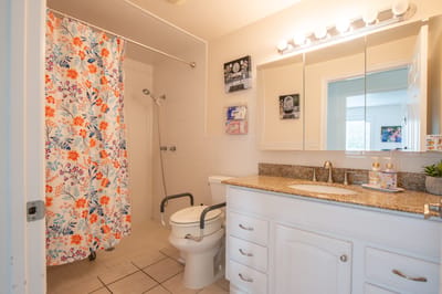 Well-appointed bathroom in a resident's suite