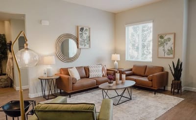 Cozy common area with seating and decor